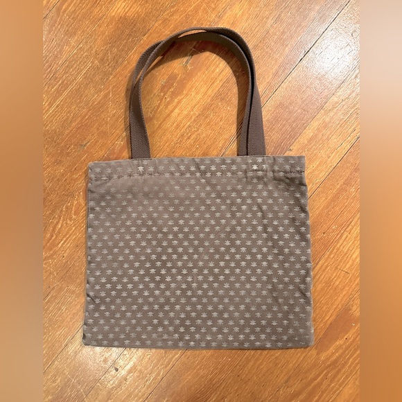 Brown canvas tote by Joia/USA, perfect white interior with no stains 15” x 13” - Picture 5 of 8